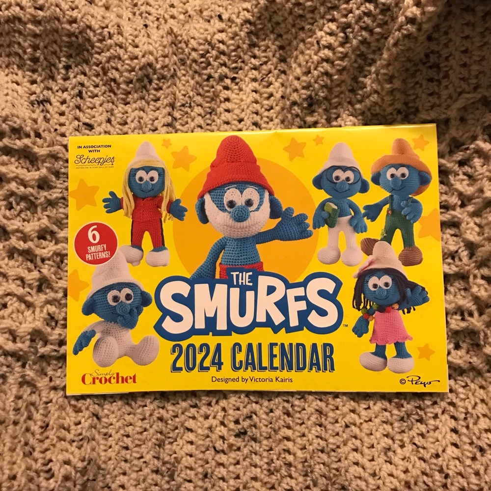 Simply Crochet Smurfs 2024 Calendar w/Patterns